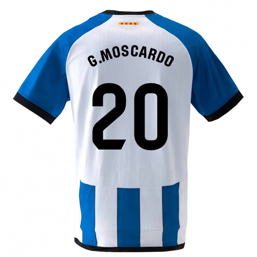 Danxen Niño Camiseta Gabriel Moscardo #20 Azul Real Blanco 1ª Equipación 2026/27 La Camisa