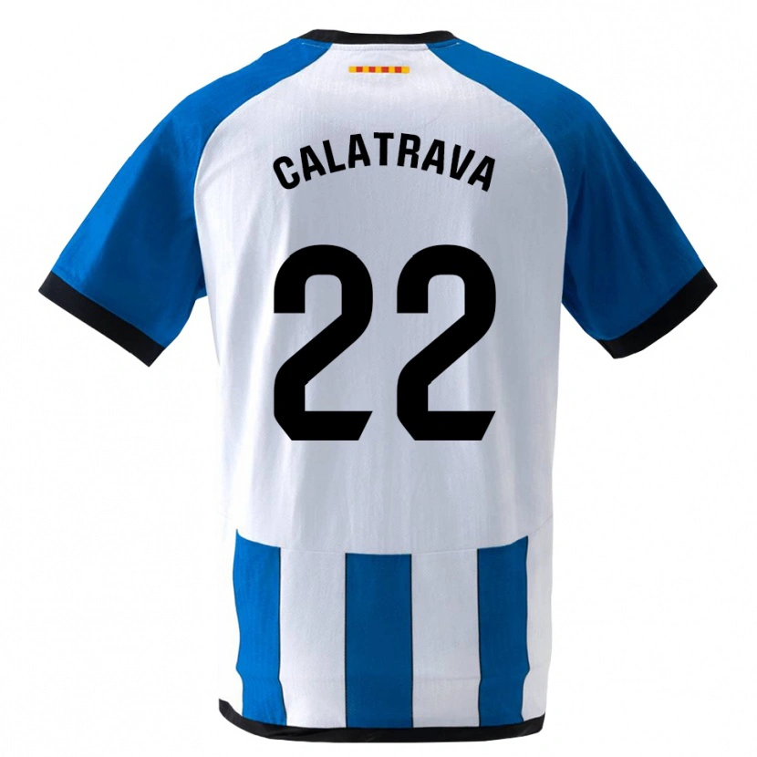 Danxen Niño Camiseta Álex Calatrava #22 Azul Real Blanco 1ª Equipación 2026/27 La Camisa
