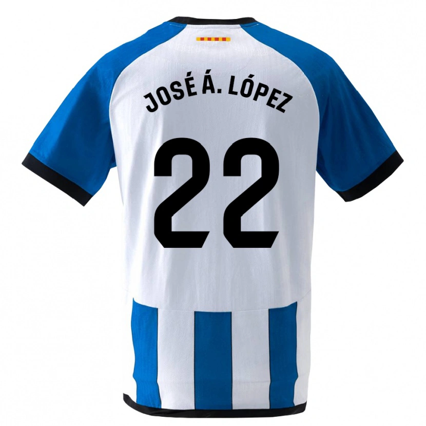 Danxen Niño Camiseta José Ángel López #22 Azul Real Blanco 1ª Equipación 2026/27 La Camisa