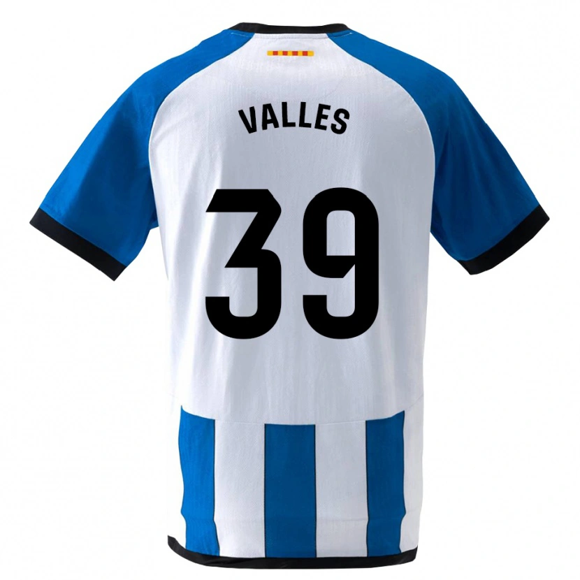 Danxen Niño Camiseta Gastón Valles #39 Azul Real Blanco 1ª Equipación 2026/27 La Camisa