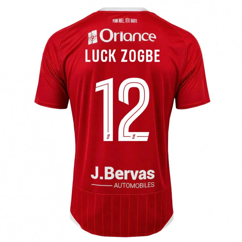 Danxen Niño Camiseta Luck Zogbé #12 Blanco Rojo 1ª Equipación 2026/27 La Camisa