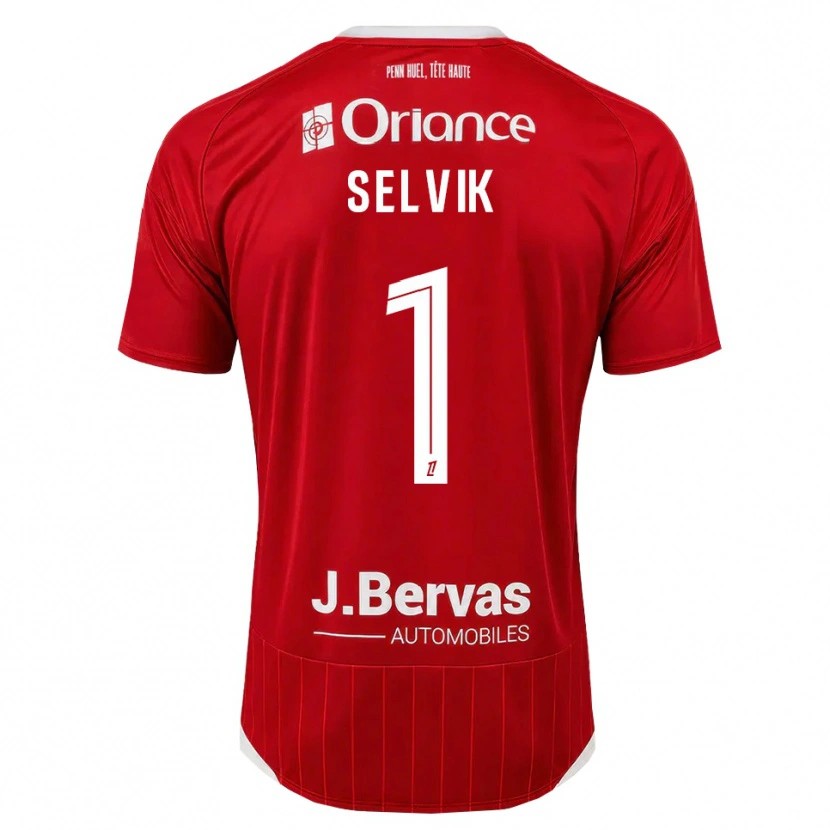 Danxen Niño Camiseta Egil Selvik #1 Blanco Rojo 1ª Equipación 2026/27 La Camisa