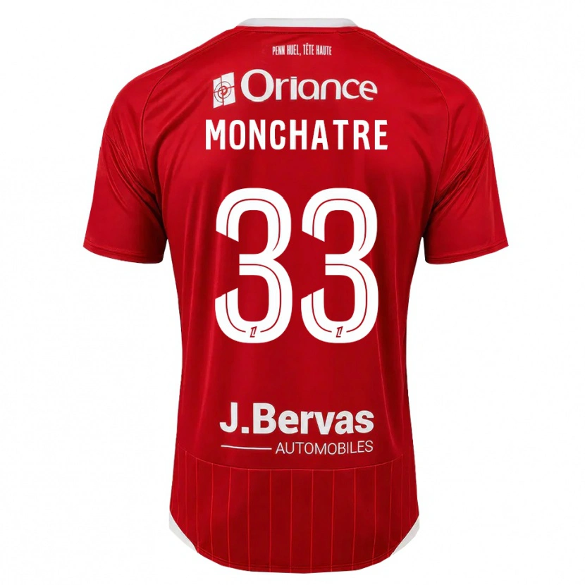 Danxen Niño Camiseta Enzo Monchatre #33 Blanco Rojo 1ª Equipación 2026/27 La Camisa