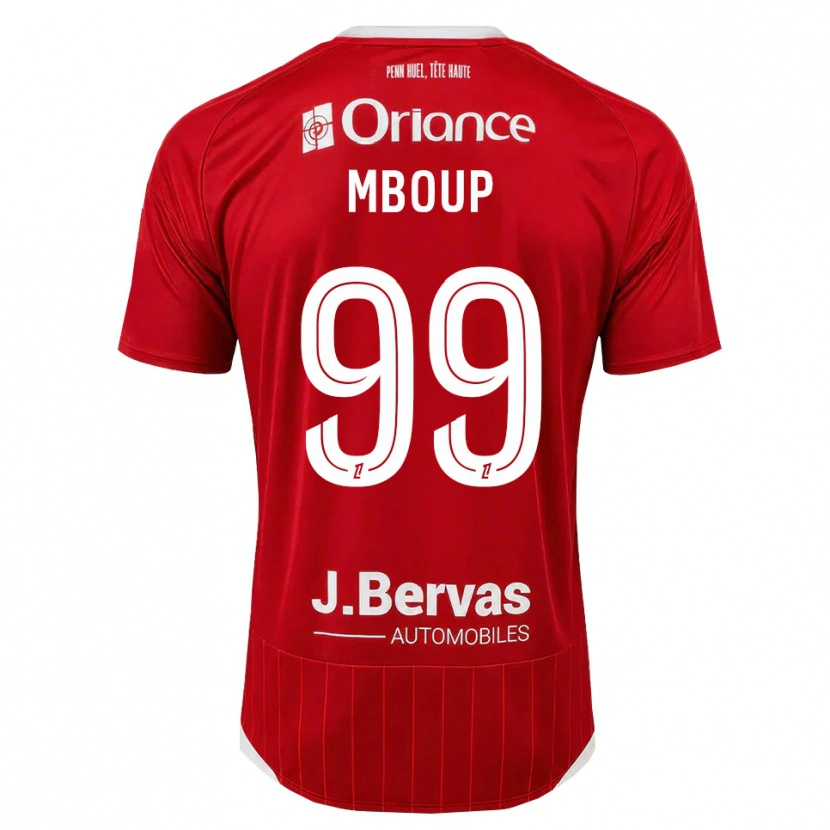 Danxen Niño Camiseta Pathé Mboup #99 Blanco Rojo 1ª Equipación 2026/27 La Camisa