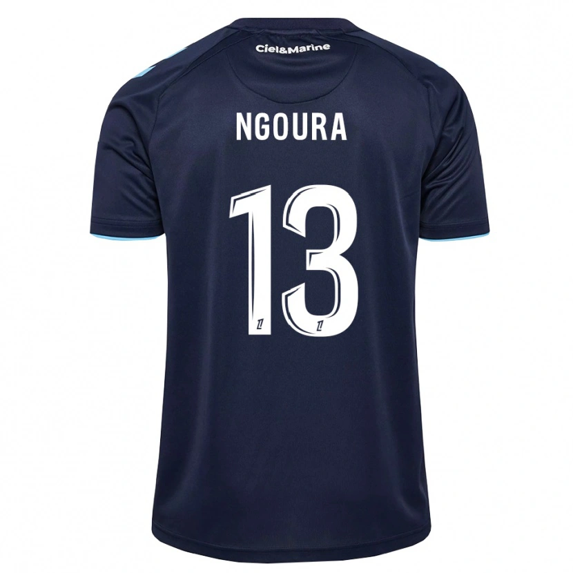 Danxen Niño Camiseta Steve Ngoura #13 Azul Aciano Azul Medianoche 1ª Equipación 2026/27 La Camisa