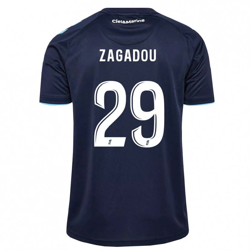 Danxen Niño Camiseta Stephan Zagadou #29 Azul Aciano Azul Medianoche 1ª Equipación 2026/27 La Camisa