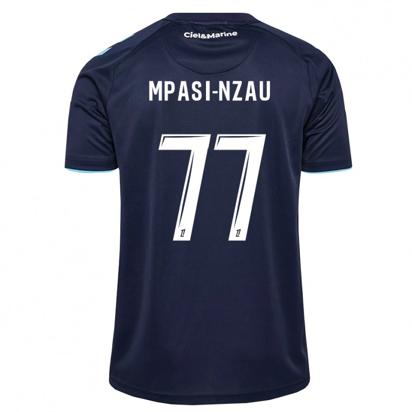 Danxen Niño Camiseta Lionel Mpasi-Nzau #77 Azul Aciano Azul Medianoche 1ª Equipación 2026/27 La Camisa