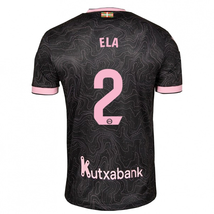 Danxen Niño Camiseta Noé Ela #2 Negro Rosa 2ª Equipación 2026/27 La Camisa