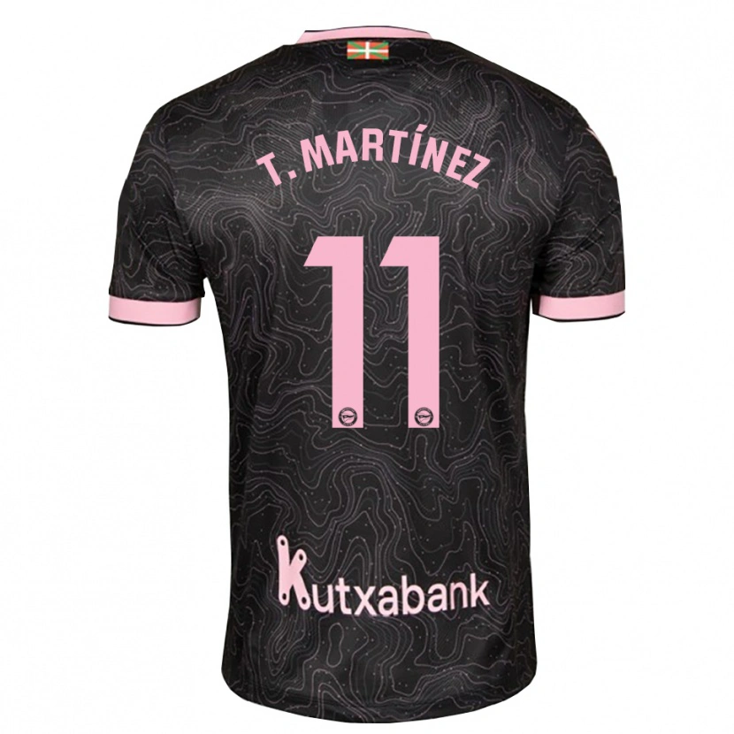 Danxen Niño Camiseta Toni Martínez #11 Negro Rosa 2ª Equipación 2026/27 La Camisa