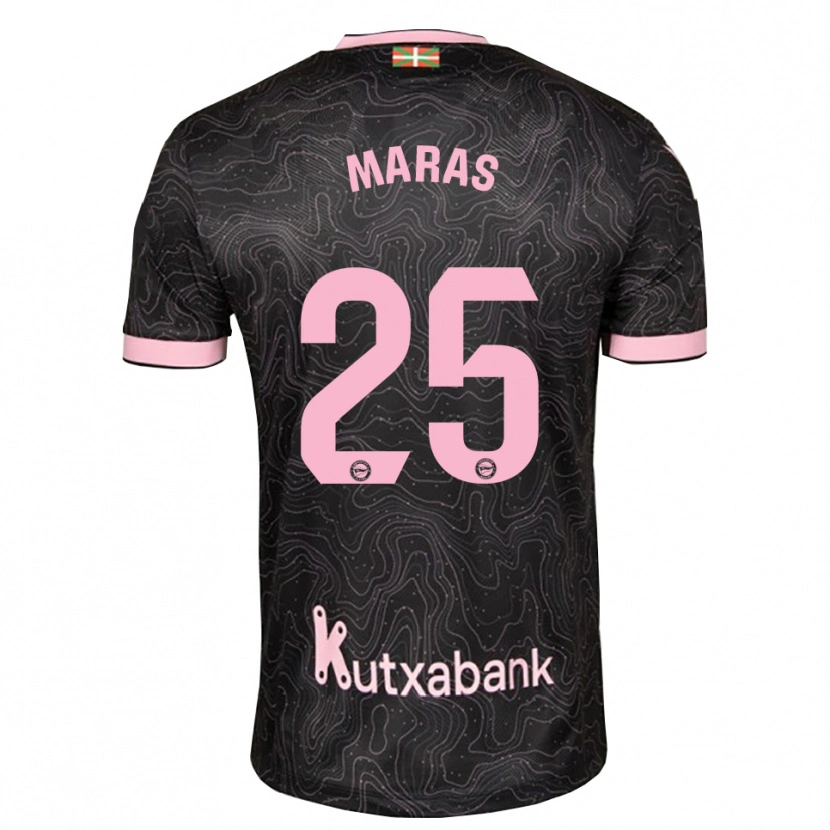 Danxen Niño Camiseta Nikola Maras #25 Negro Rosa 2ª Equipación 2026/27 La Camisa