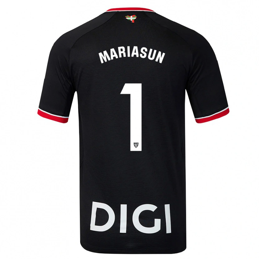 Danxen Niño Camiseta María Asunción Quiñones Goikoetxea #1 Negro Blanco Rojo 2ª Equipación 2026/27 La Camisa