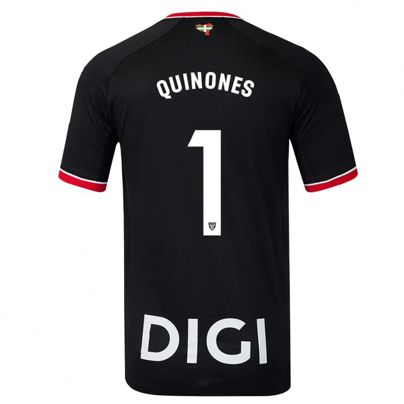 Danxen Niño Camiseta Mariasun Quiñones #1 Negro Blanco Rojo 2ª Equipación 2026/27 La Camisa