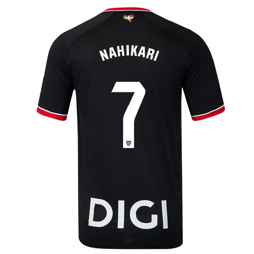 Danxen Niño Camiseta Nahikari Garcia Perez #7 Negro Blanco Rojo 2ª Equipación 2026/27 La Camisa