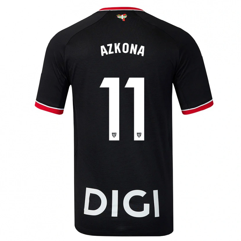 Danxen Niño Camiseta Ane Azkona Fuente #11 Negro Blanco Rojo 2ª Equipación 2026/27 La Camisa