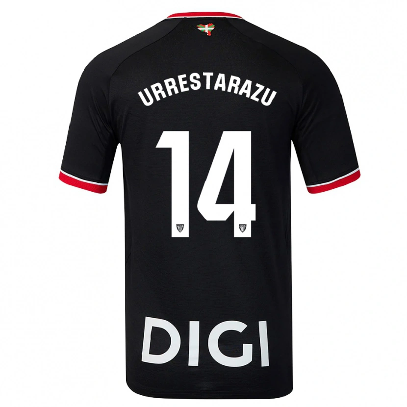 Danxen Niño Camiseta Mikel Urrestarazu #14 Negro Blanco Rojo 2ª Equipación 2026/27 La Camisa