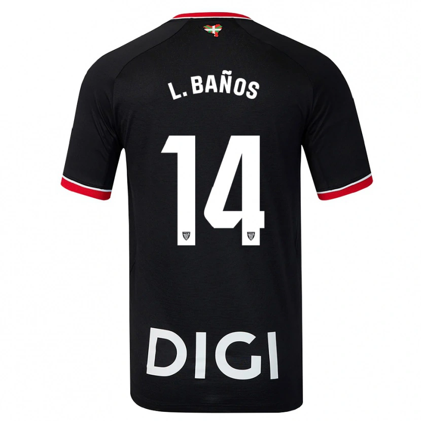 Danxen Niño Camiseta Leire Baños Indakoetxea #14 Negro Blanco Rojo 2ª Equipación 2026/27 La Camisa