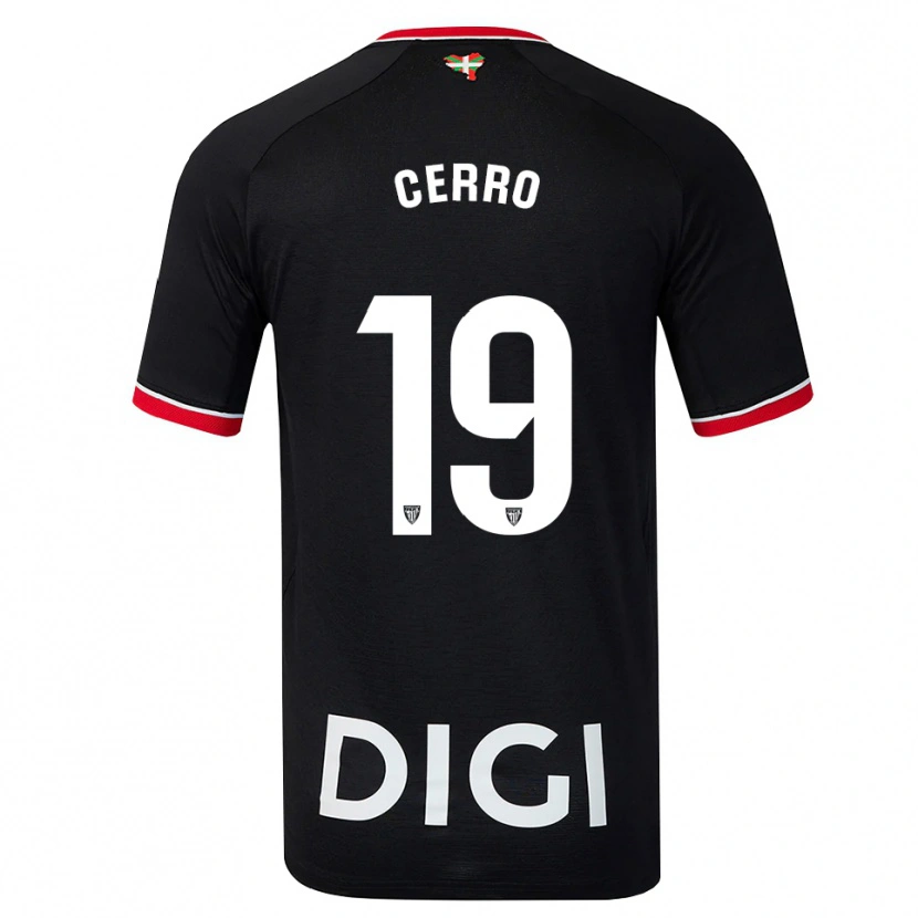 Danxen Niño Camiseta Mariana Cerro Galán #19 Negro Blanco Rojo 2ª Equipación 2026/27 La Camisa