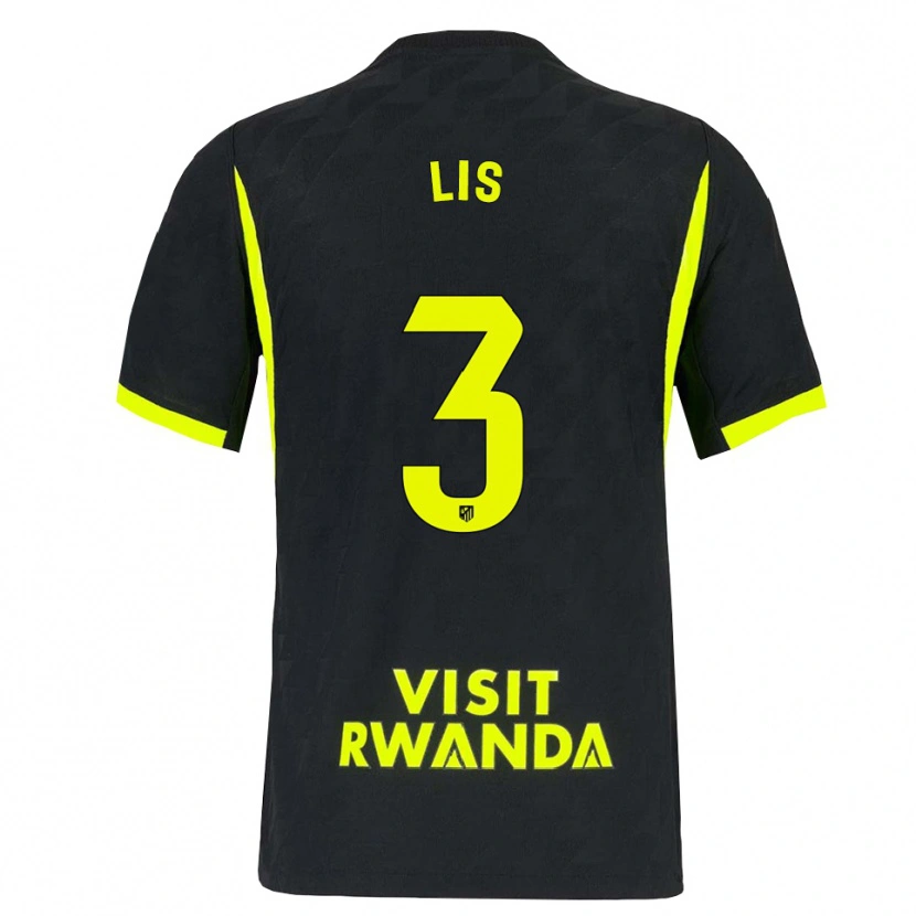 Danxen Niño Camiseta Adrian Lis #3 Verde Brillante Negro 2ª Equipación 2026/27 La Camisa