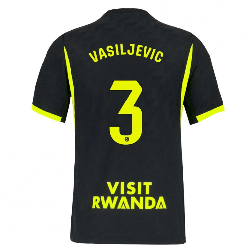 Danxen Niño Camiseta Ivan Vasiljevic #3 Verde Brillante Negro 2ª Equipación 2026/27 La Camisa