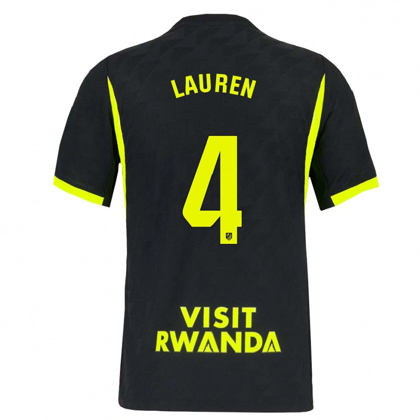 Danxen Niño Camiseta Lauren Eduarda Leal Costa #4 Verde Brillante Negro 2ª Equipación 2026/27 La Camisa
