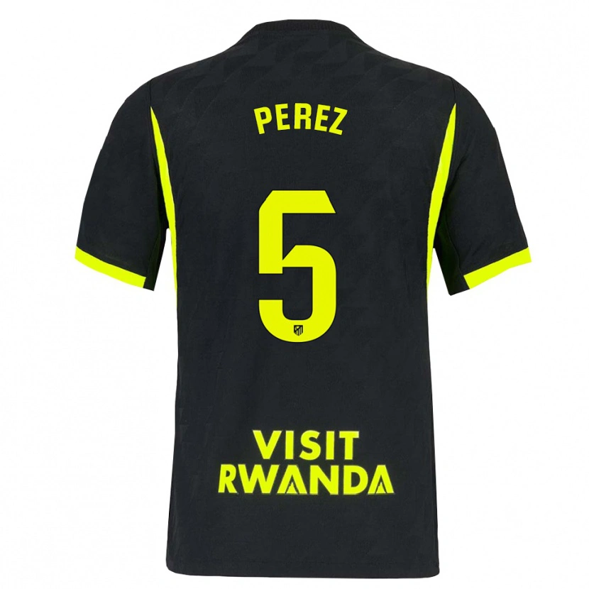 Danxen Niño Camiseta Xènia Pérez #5 Verde Brillante Negro 2ª Equipación 2026/27 La Camisa