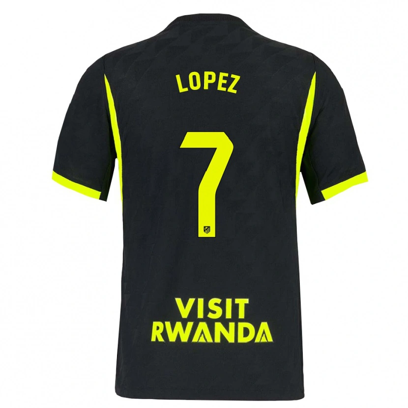 Danxen Niño Camiseta Maitane Lopez #7 Verde Brillante Negro 2ª Equipación 2026/27 La Camisa