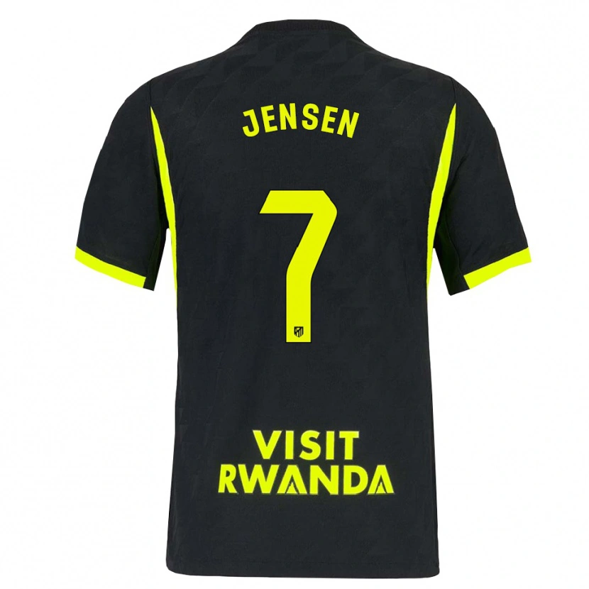 Danxen Niño Camiseta Synne Jensen #7 Verde Brillante Negro 2ª Equipación 2026/27 La Camisa