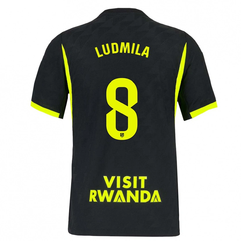 Danxen Niño Camiseta Ludmila #8 Verde Brillante Negro 2ª Equipación 2026/27 La Camisa