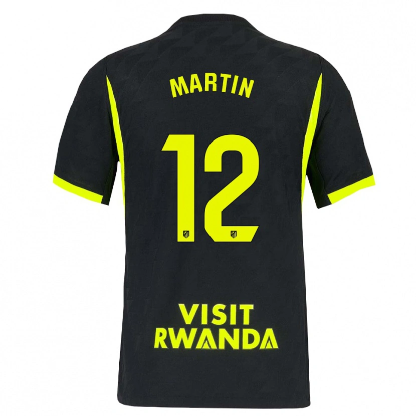 Danxen Niño Camiseta Carlos Martín #12 Verde Brillante Negro 2ª Equipación 2026/27 La Camisa