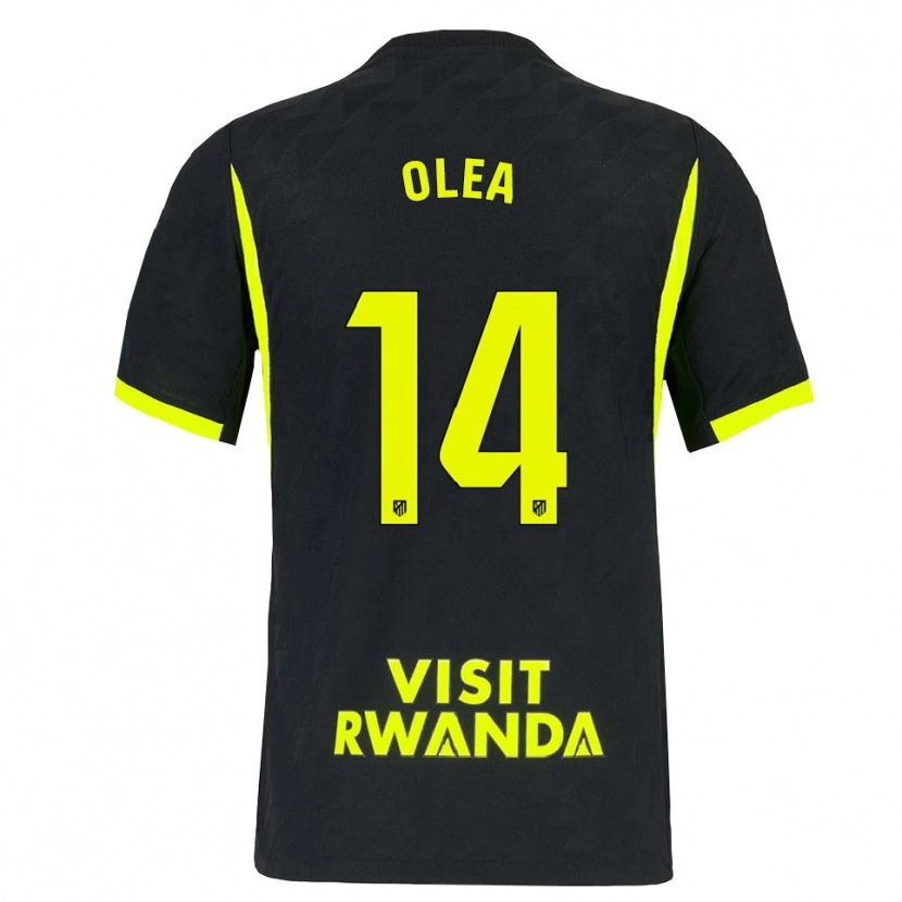 Danxen Niño Camiseta Rubén Olea #14 Verde Brillante Negro 2ª Equipación 2026/27 La Camisa