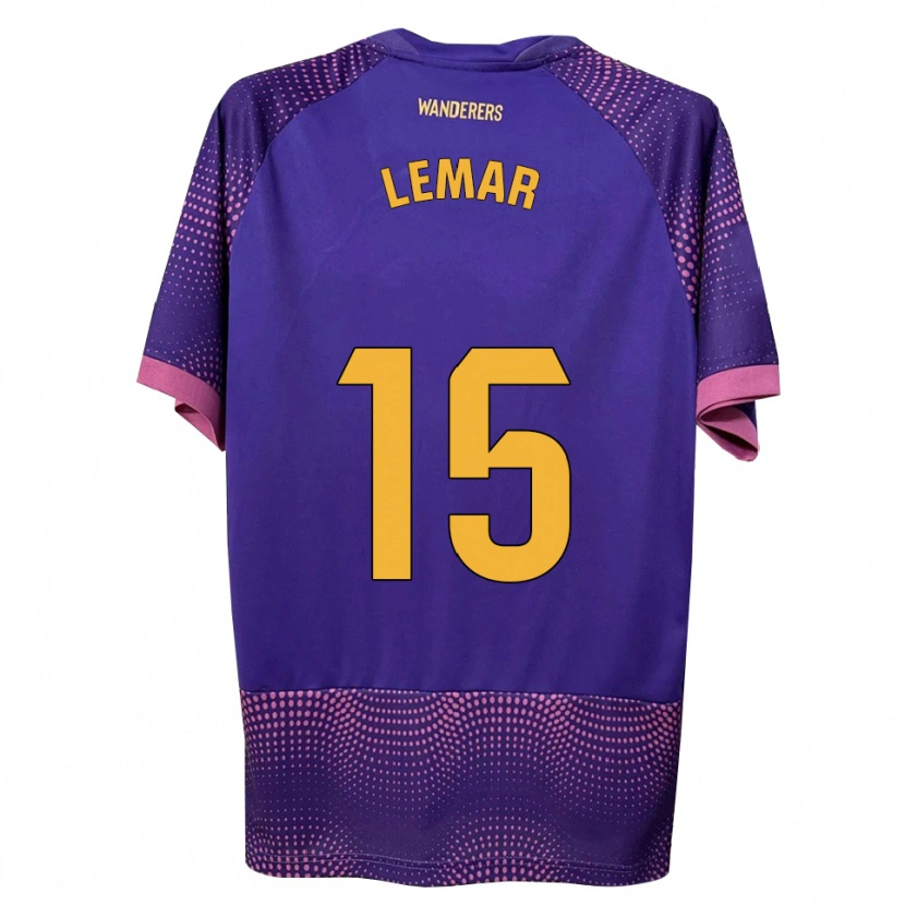 Danxen Niño Camiseta Thomas Lemar #15 Morado Blanco Rosa 2ª Equipación 2026/27 La Camisa