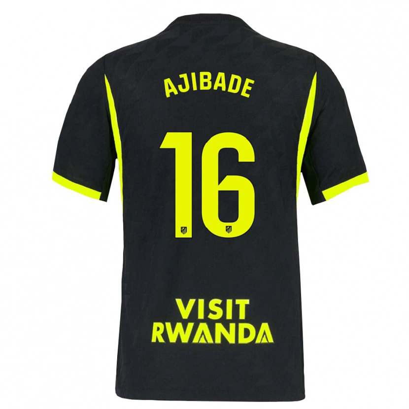 Danxen Niño Camiseta Rasheedat Ajibade #16 Verde Brillante Negro 2ª Equipación 2026/27 La Camisa
