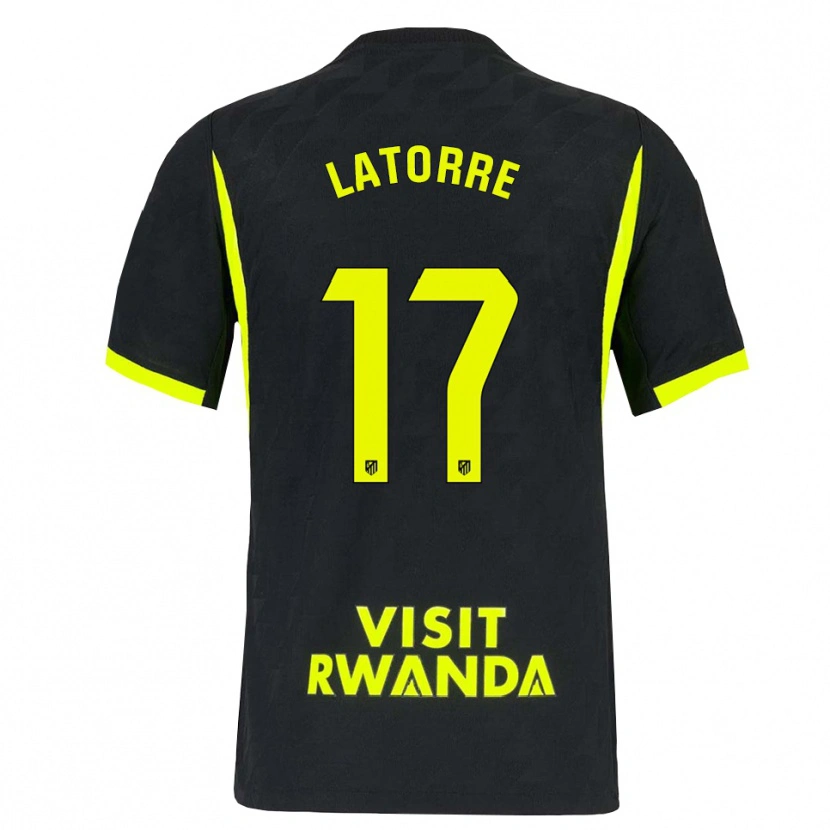 Danxen Niño Camiseta Barbara Latorre #17 Verde Brillante Negro 2ª Equipación 2026/27 La Camisa