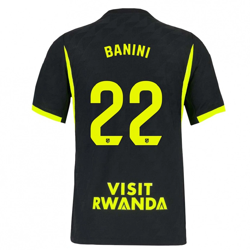 Danxen Niño Camiseta Estefania Banini #22 Verde Brillante Negro 2ª Equipación 2026/27 La Camisa