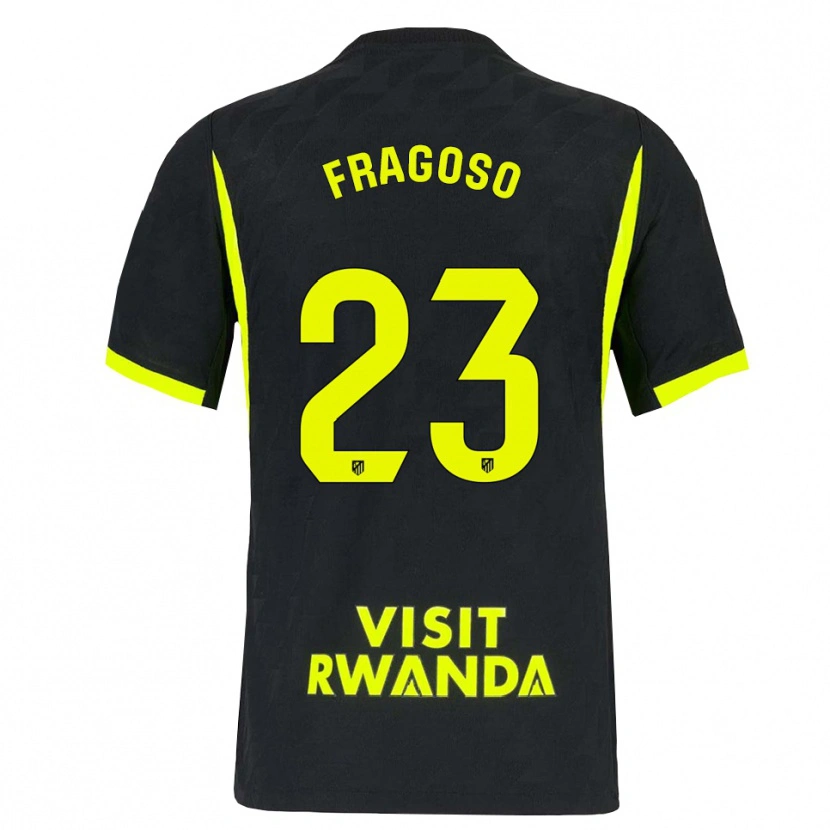 Danxen Niño Camiseta Gerard Fragoso #23 Verde Brillante Negro 2ª Equipación 2026/27 La Camisa