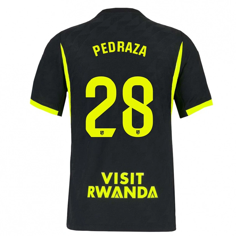 Danxen Niño Camiseta Alfredo Pedraza #28 Verde Brillante Negro 2ª Equipación 2026/27 La Camisa