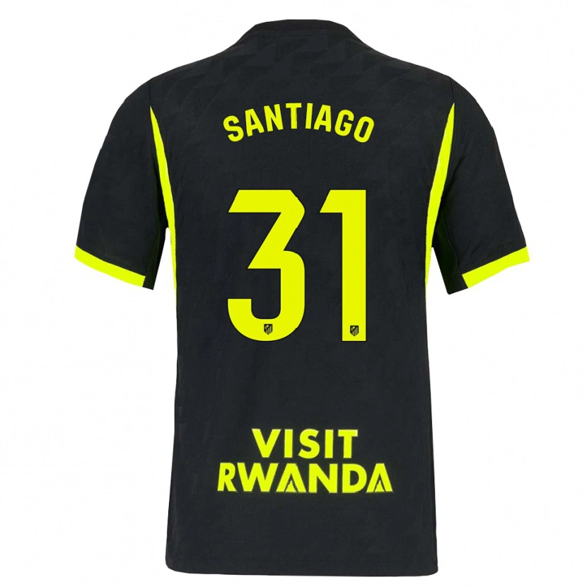 Danxen Niño Camiseta Abraham Santiago #31 Verde Brillante Negro 2ª Equipación 2026/27 La Camisa