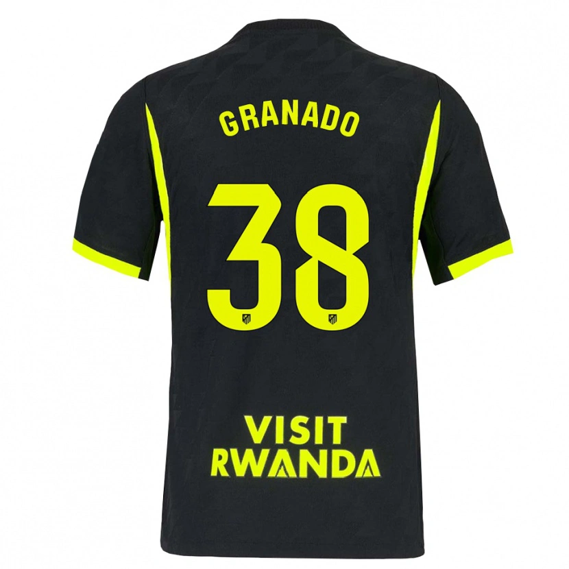 Danxen Niño Camiseta Adrian Granado #38 Verde Brillante Negro 2ª Equipación 2026/27 La Camisa