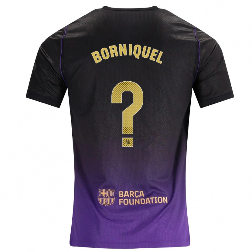 Danxen Niño Camiseta Samu Borniquel #0 Morado Amarillo Negro 2ª Equipación 2026/27 La Camisa