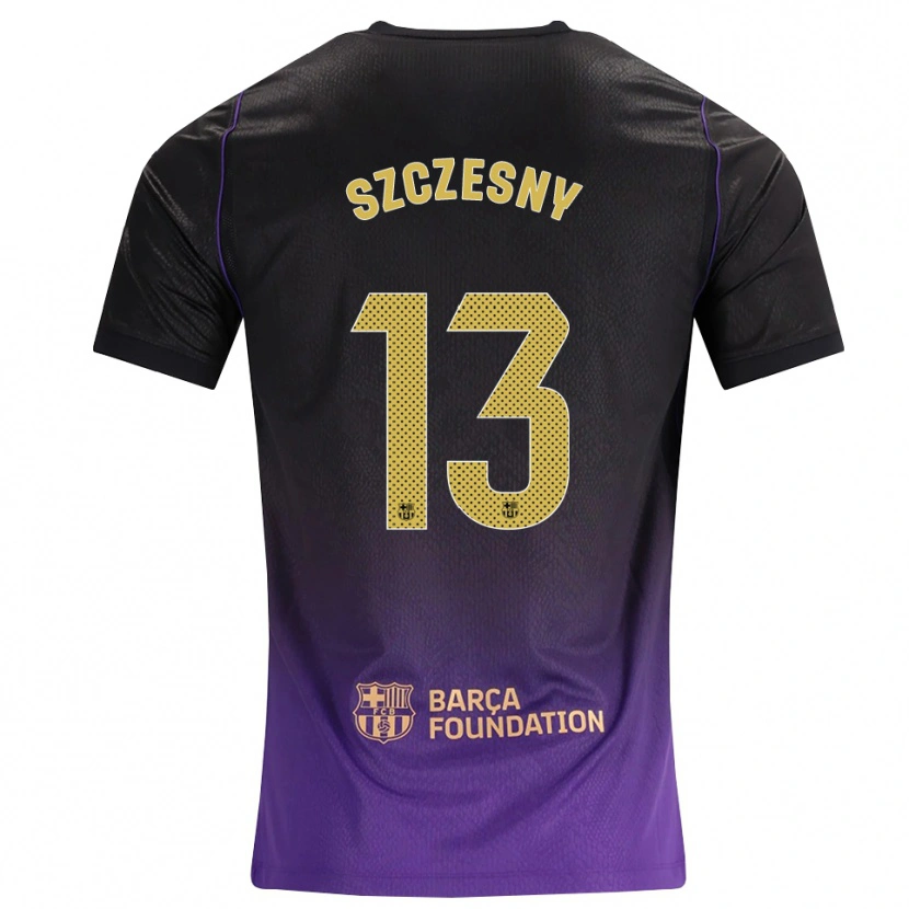 Danxen Niño Camiseta Wojciech Szczesny #13 Morado Amarillo Negro 2ª Equipación 2026/27 La Camisa