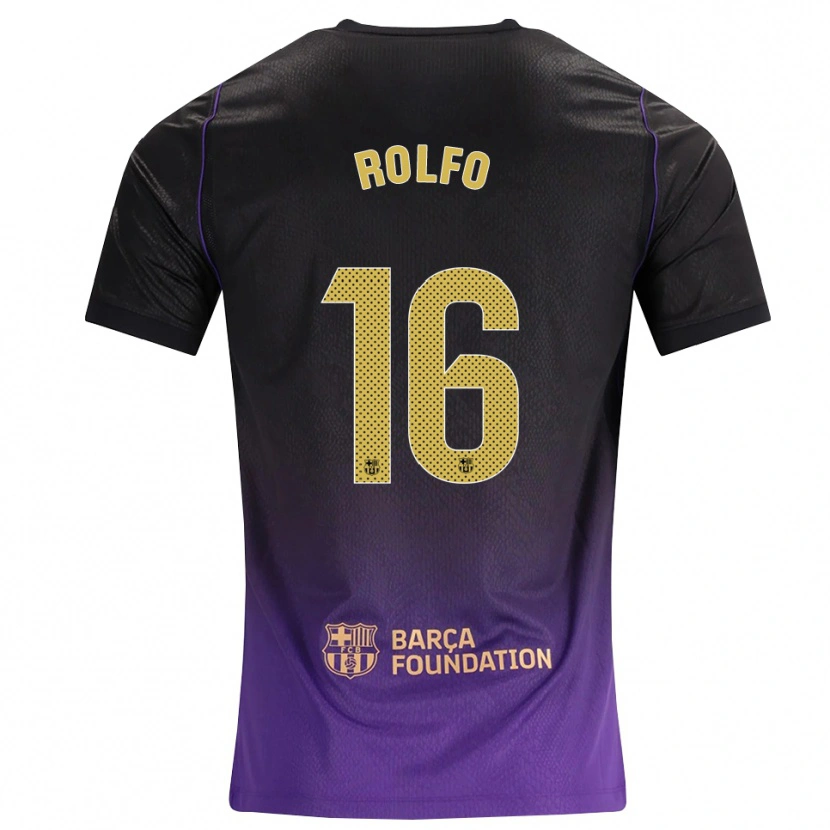 Danxen Niño Camiseta Fridolina Rolfö #16 Morado Amarillo Negro 2ª Equipación 2026/27 La Camisa