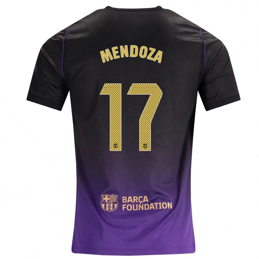 Danxen Niño Camiseta Byron Mendoza #17 Morado Amarillo Negro 2ª Equipación 2026/27 La Camisa