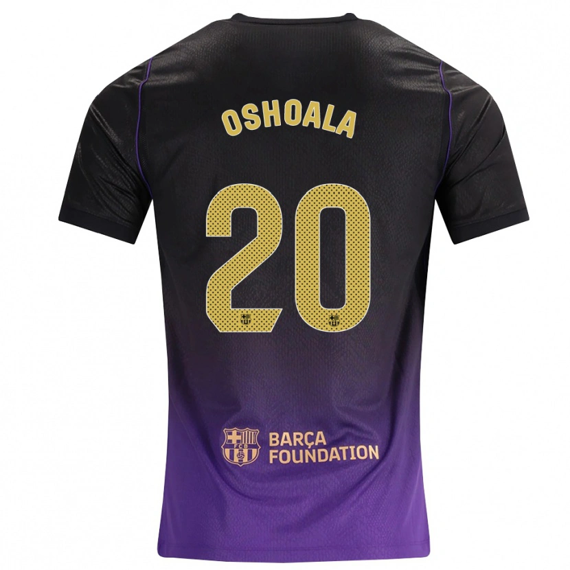 Danxen Niño Camiseta Asisat Oshoala #20 Morado Amarillo Negro 2ª Equipación 2026/27 La Camisa