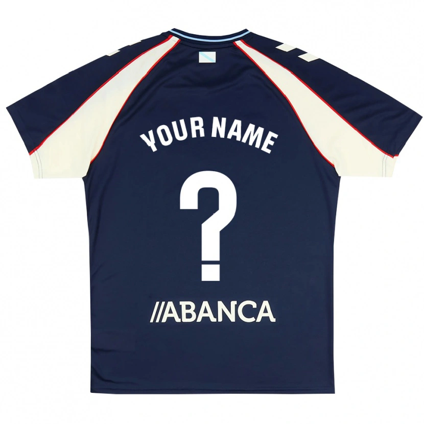 Danxen Niño Camiseta Su Nombre #0 Azul Real Rojo Blanco 2ª Equipación 2026/27 La Camisa