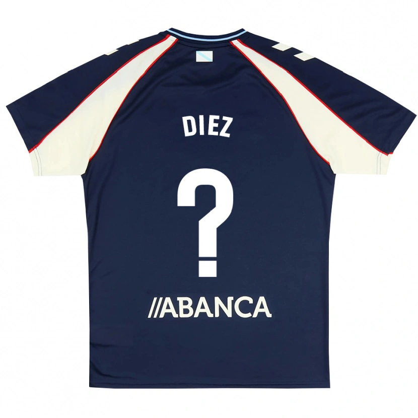 Danxen Niño Camiseta Sergio Diez #0 Azul Real Rojo Blanco 2ª Equipación 2026/27 La Camisa