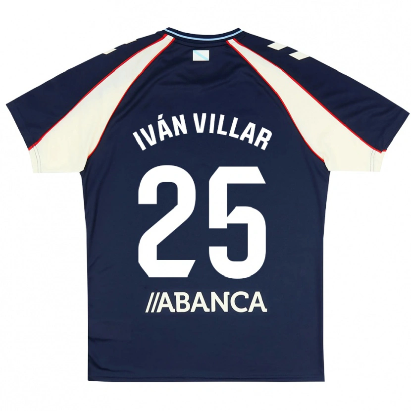 Danxen Niño Camiseta Iván Villar #25 Azul Real Rojo Blanco 2ª Equipación 2026/27 La Camisa