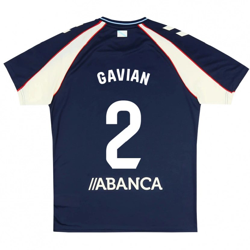 Danxen Niño Camiseta Pablo Gavián #2 Azul Real Rojo Blanco 2ª Equipación 2026/27 La Camisa