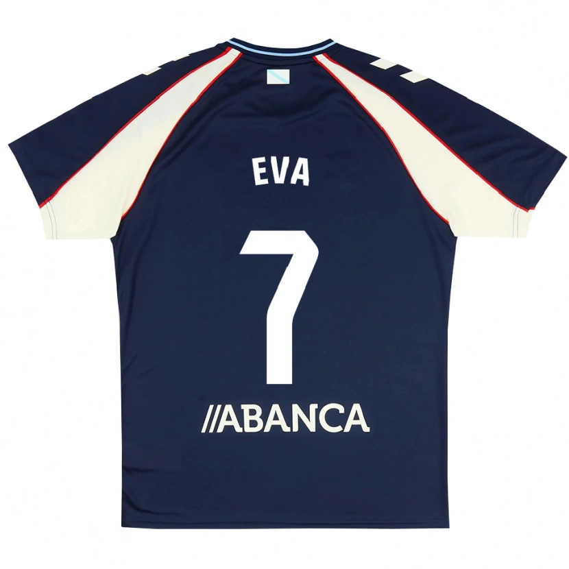 Danxen Niño Camiseta Eva López #7 Azul Real Rojo Blanco 2ª Equipación 2026/27 La Camisa