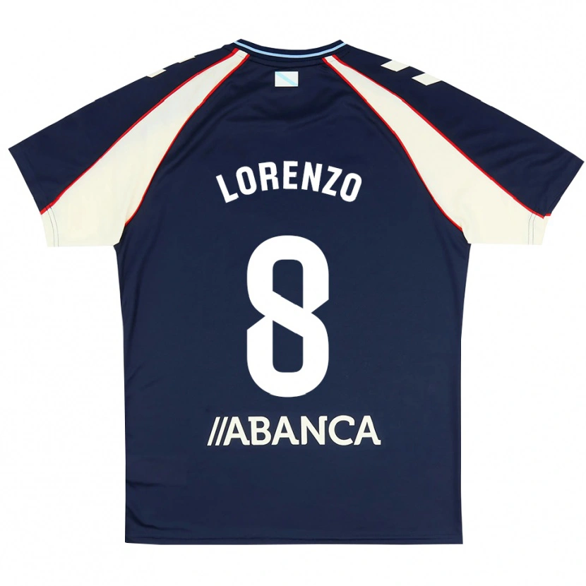 Danxen Niño Camiseta Paula Lorenzo #8 Azul Real Rojo Blanco 2ª Equipación 2026/27 La Camisa