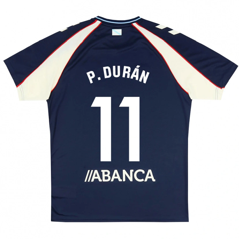 Danxen Niño Camiseta Pablo Durán #11 Azul Real Rojo Blanco 2ª Equipación 2026/27 La Camisa